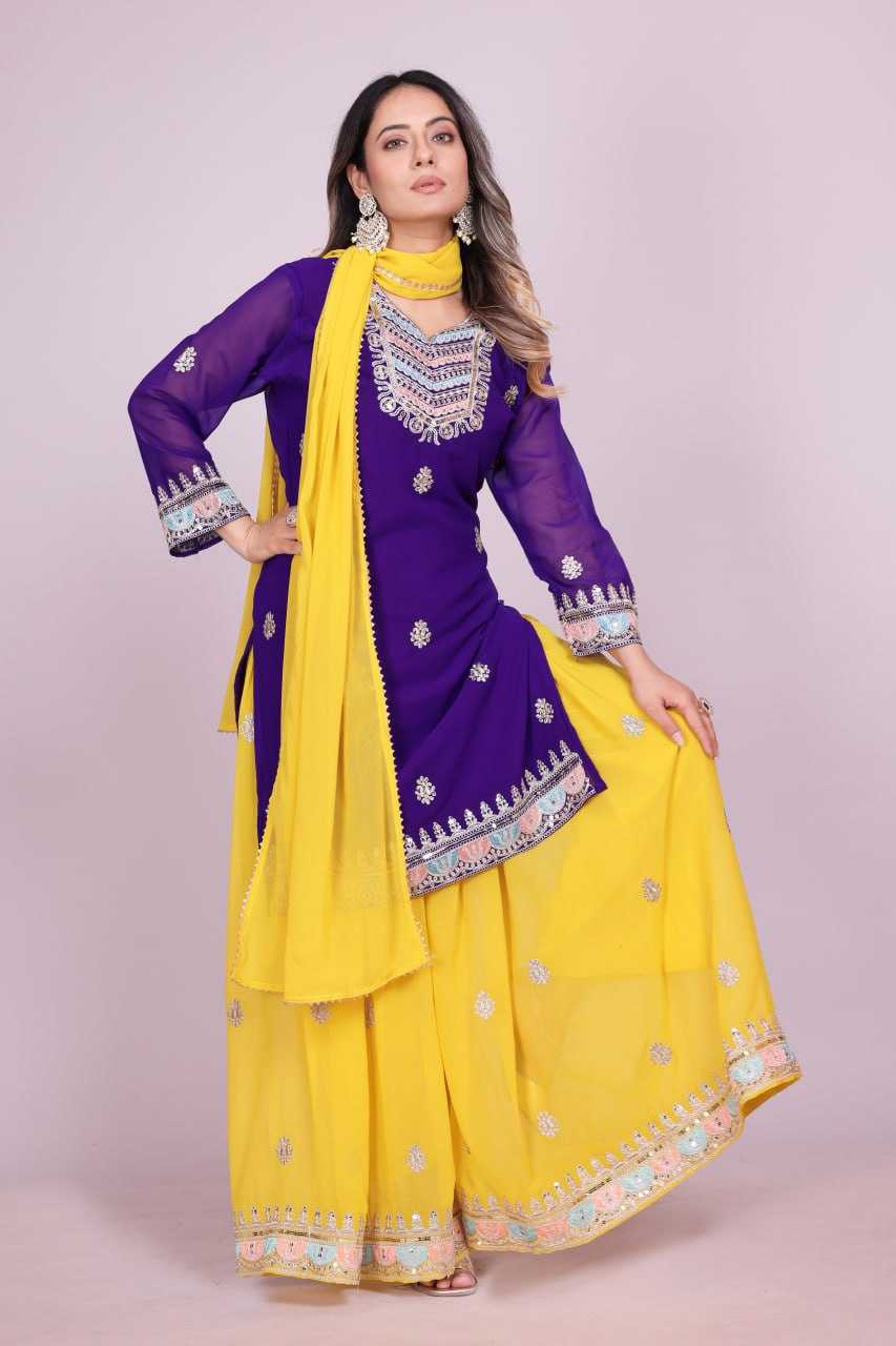 Ynf Chinon RIN232 74 Suits & Dresses Wedding Collections Festive Collections Wholesale Sharara Salwar Suits Designer Suits Embroidered Suits Manufacturer