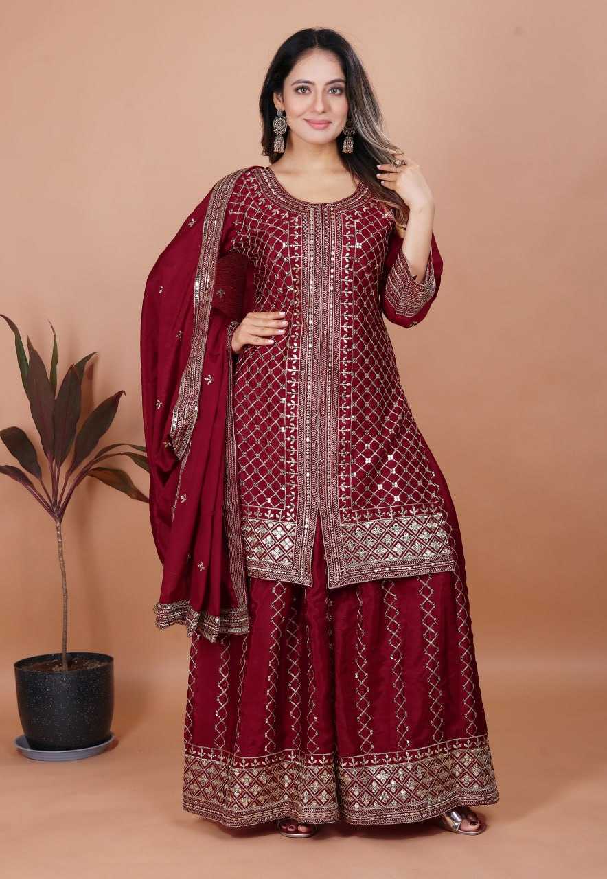 Ynf Chinon RIN232 86 Suits & Dresses Wholesale Sharara Salwar Suits Embroidery Suits Party wear suits Manufacturer