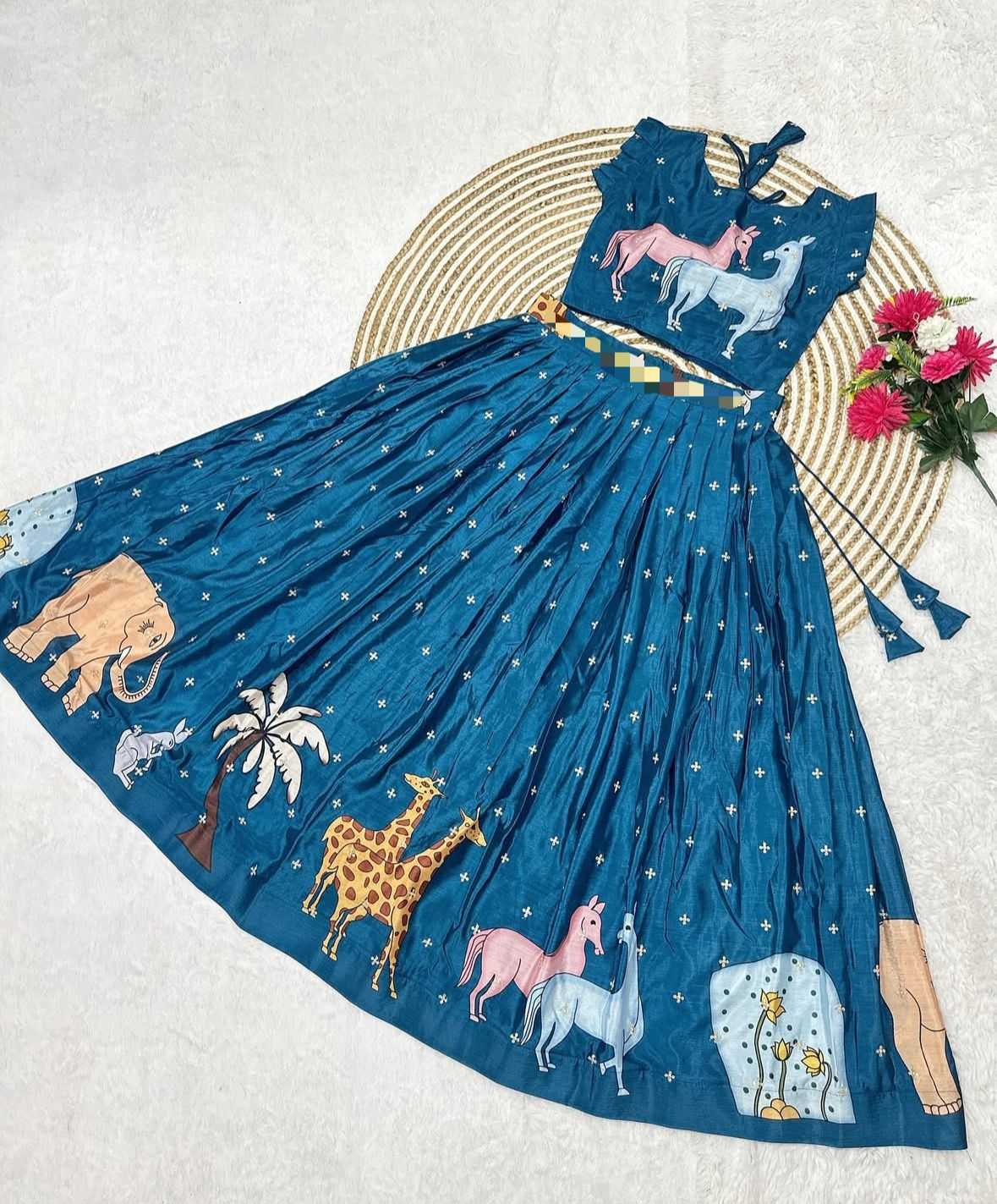 Ynf Chinon RIN235 MP Kids Wear Wholesale Kids Gown Kids Ethnic Gowns Manufacturer
