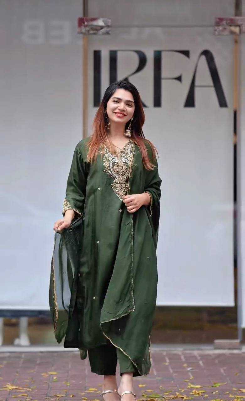 Ynf Chinon Silk KESH159 1352 Suits & Dresses Wedding Collections Festive Collections Wholesale Embroidery Suits Ladies Silk Suit Wedding Outfits Manufacturer