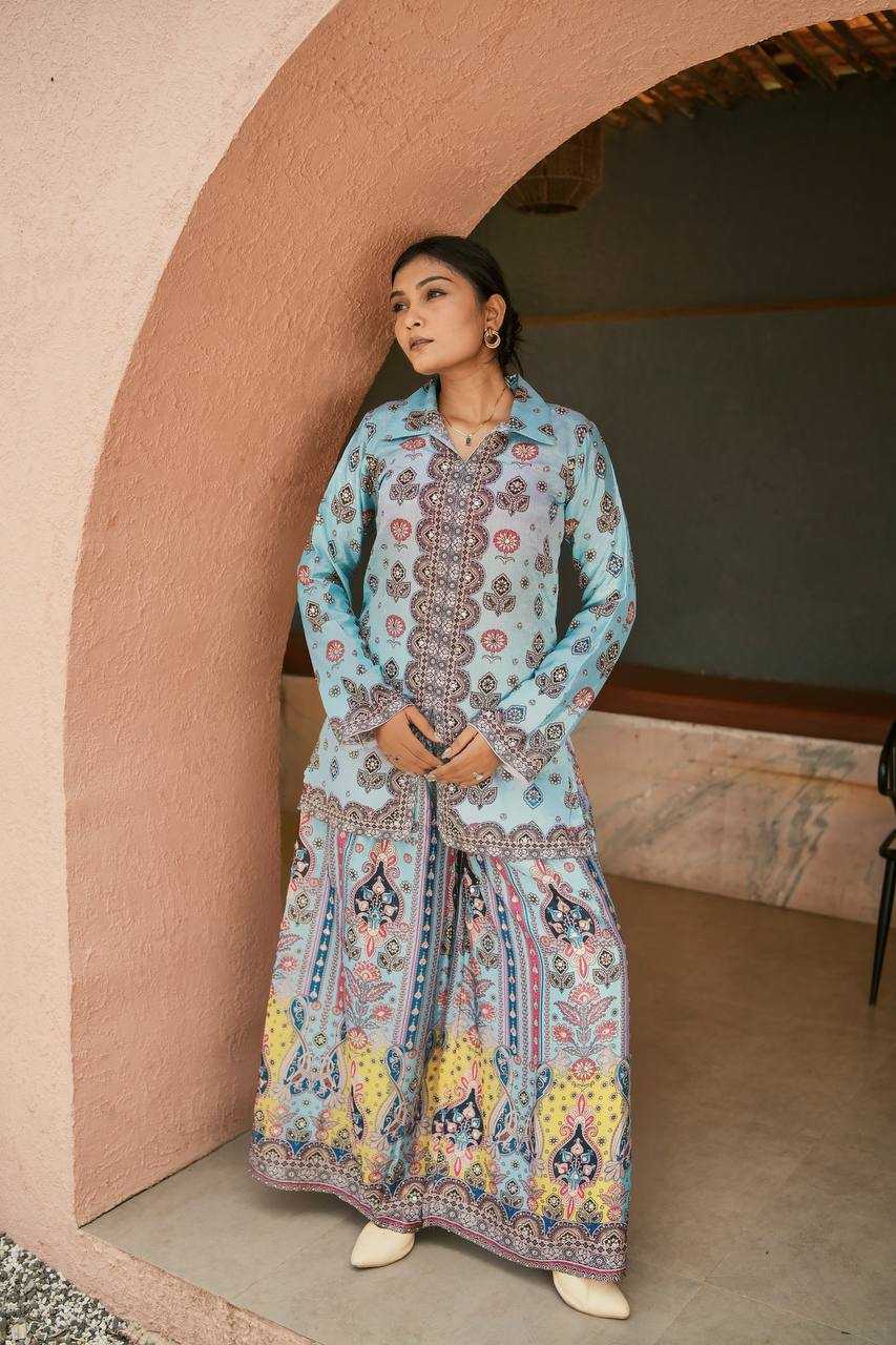 Ynf Chinon Silk KESH159 1712 Western Wears Wholesale Co-ord Set Manufacturer