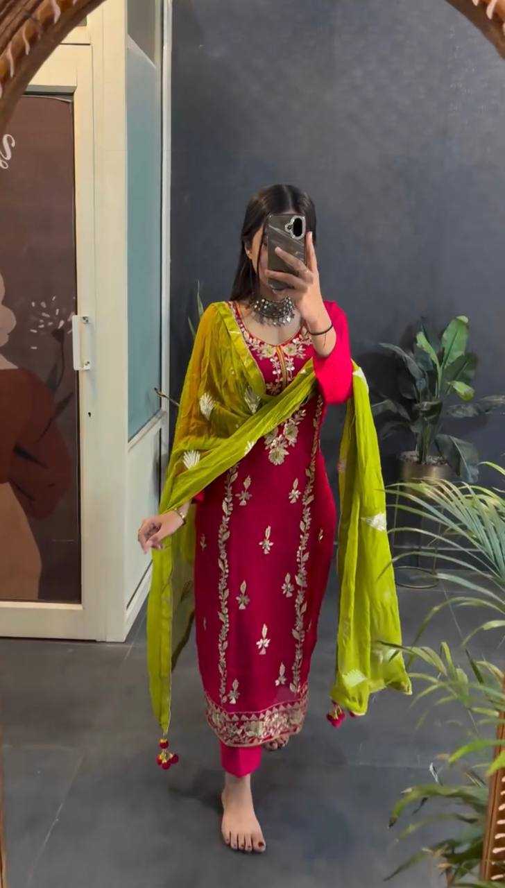 Ynf Chinon Silk KESH499 1665 Suits & Dresses Wholesale Ladies Suits Party wear suits Designer Suits Manufacturer