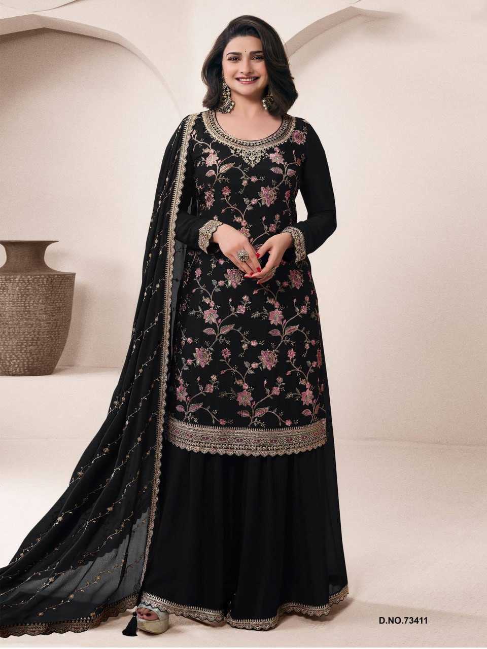 Ynf Chinon Silk KESH504 73411 Suits & Dresses Wholesale Embroidery Suits Palazzo Suit Wedding Suits Manufacturer