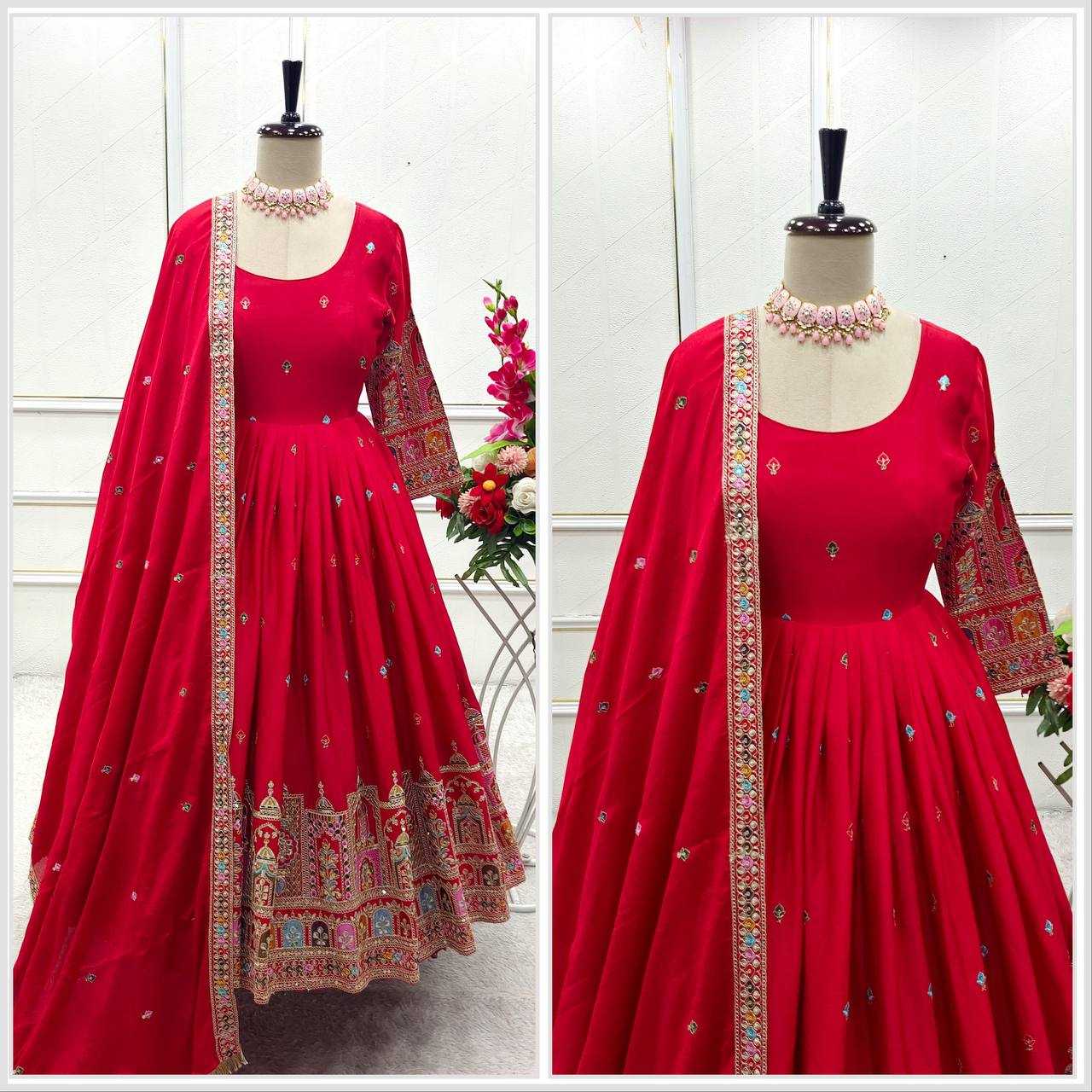 Ynf Chinon Silk KESH506 1191 Gowns Wholesale Fancy Gowns Embroidery Gowns Anarkali Gown Manufacturer