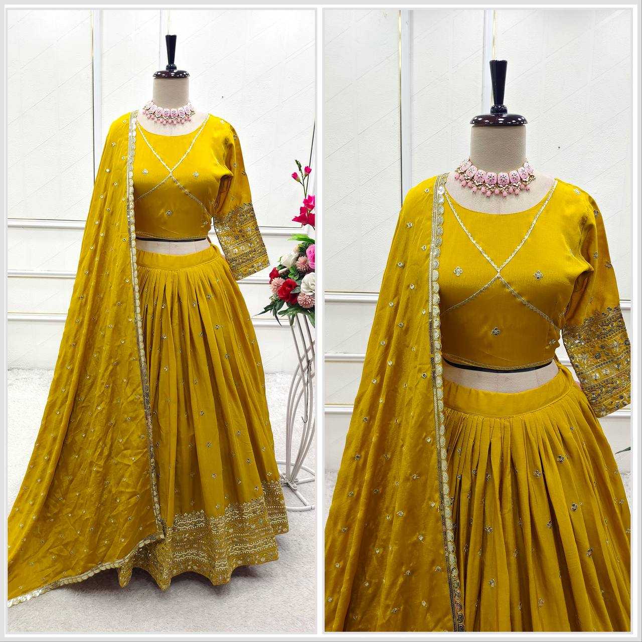 Ynf Chinon Silk KESH506 1201 Lehengas Wholesale Designer Lehenga Fancy Lehenga Traditional Lehenga Manufacturer