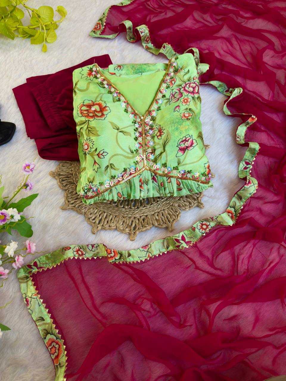 Ynf Chinon Silk KESH513 446 Suits & Dresses Wholesale Ladies Suits Alia Cut Suits Designer dresses Manufacturer