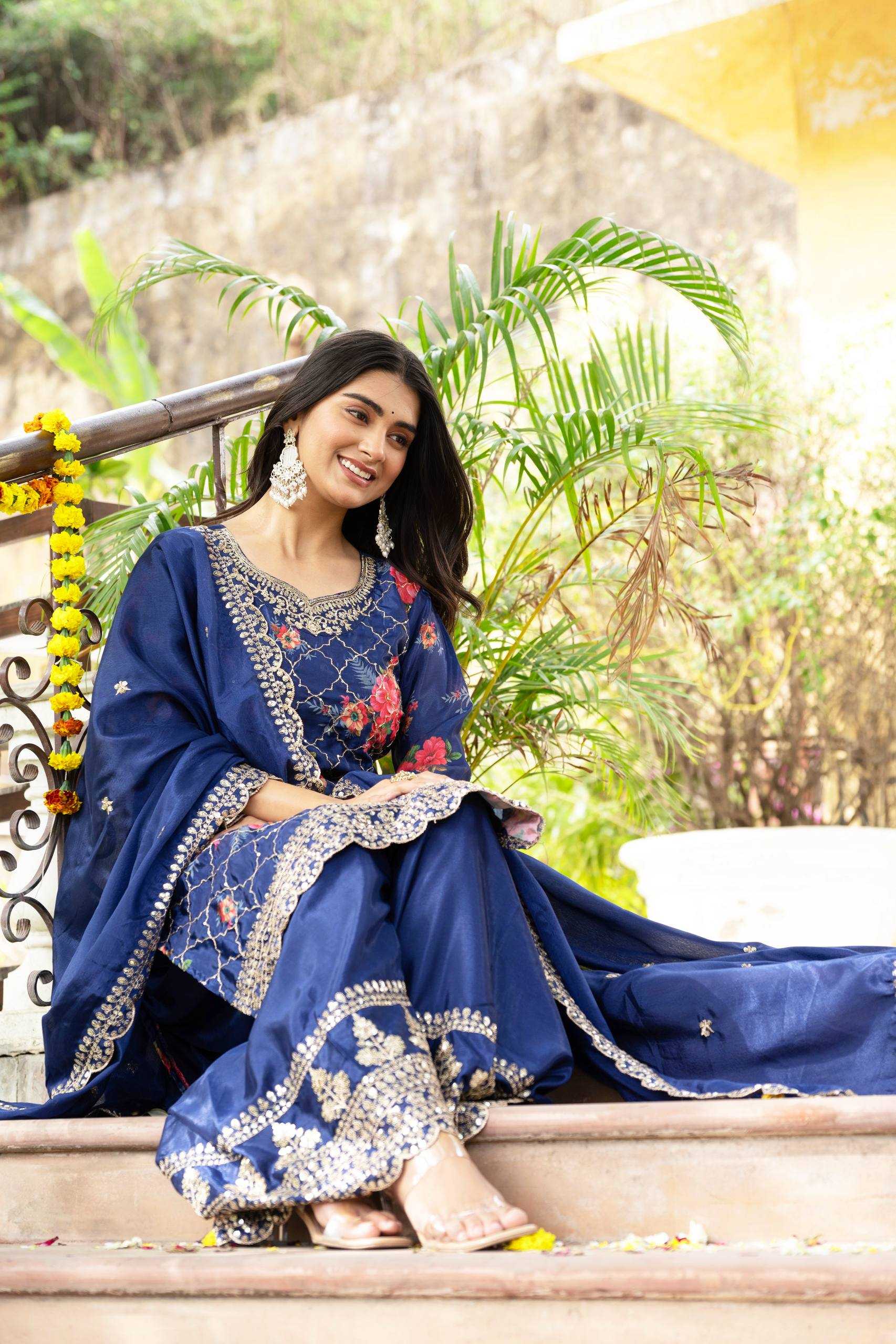 Ynf Chinon Silk KESH533 5085 Kurti Wholesale Printed Kurtis Fancy Kurti Embroidered Kurtis Manufacturer