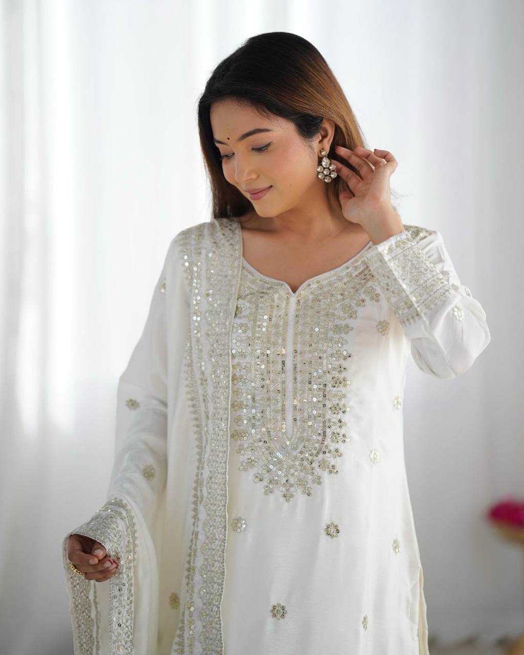 Ynf Chinon Silk KESH540 1114 Suits & Dresses Wholesale Sharara Salwar Suits Manufacturer