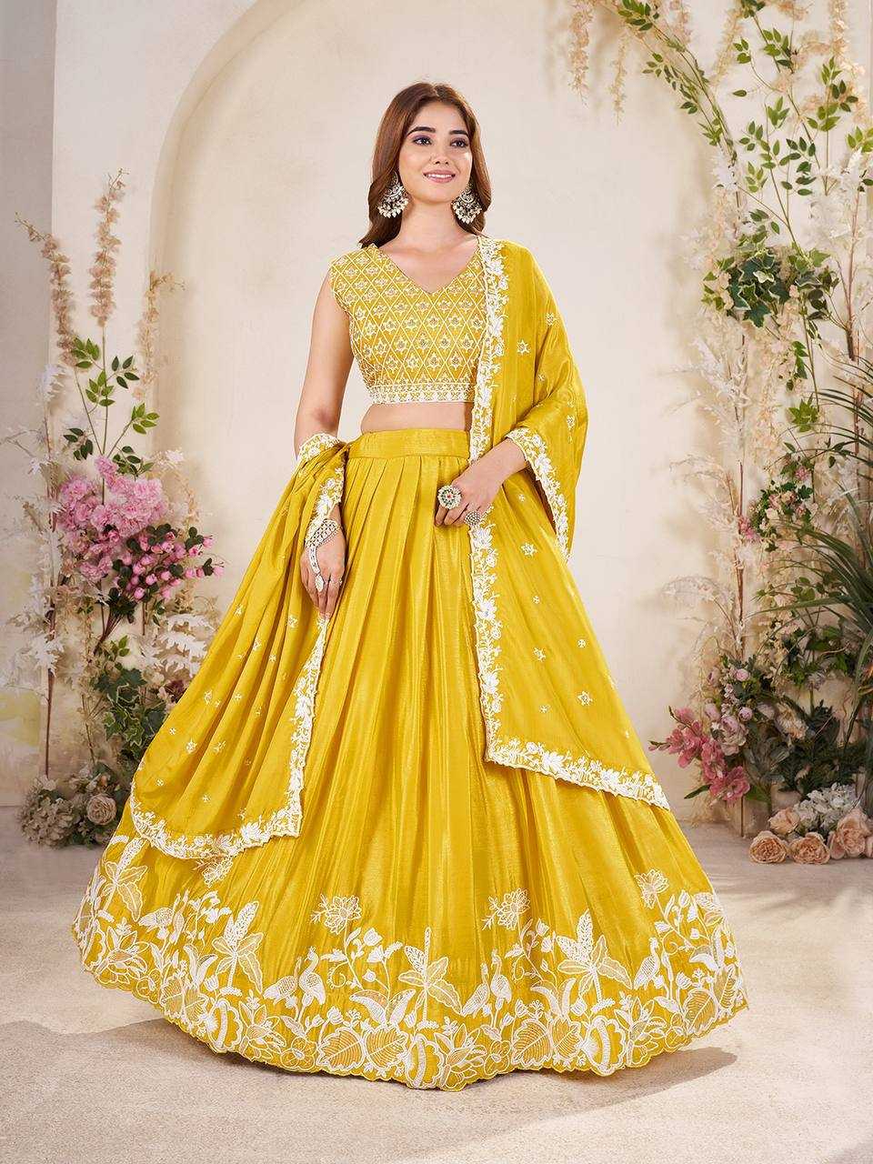 Ynf Chinon Silk RIN131 353 Lehengas Wholesale Designer Lehenga Embroidered Lehenga Lehenga With Dupatta Manufacturer