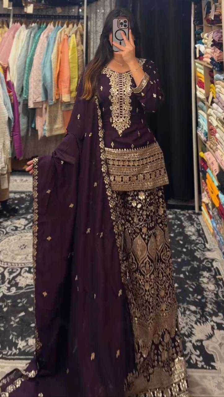 Ynf Chinon Silk RIN133 1519 Suits & Dresses Wedding Collections Festive Collections Wholesale Ladies Silk Suit Designer Suits Wedding guest dresses Manufacturer