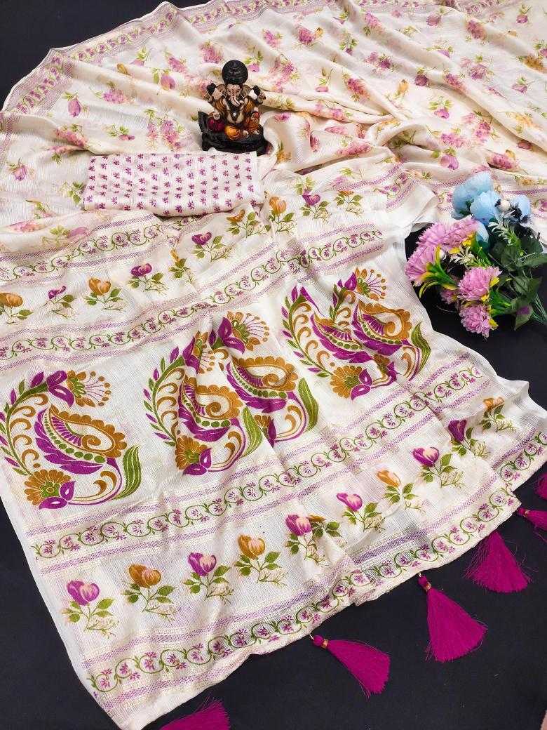 Ynf Chinon Silk RIN183 BASANTI-1 Silk Sarees Festive Collections Wholesale Printed Silk Saree Designer Silk Sarees Onam Collections Manufacturer