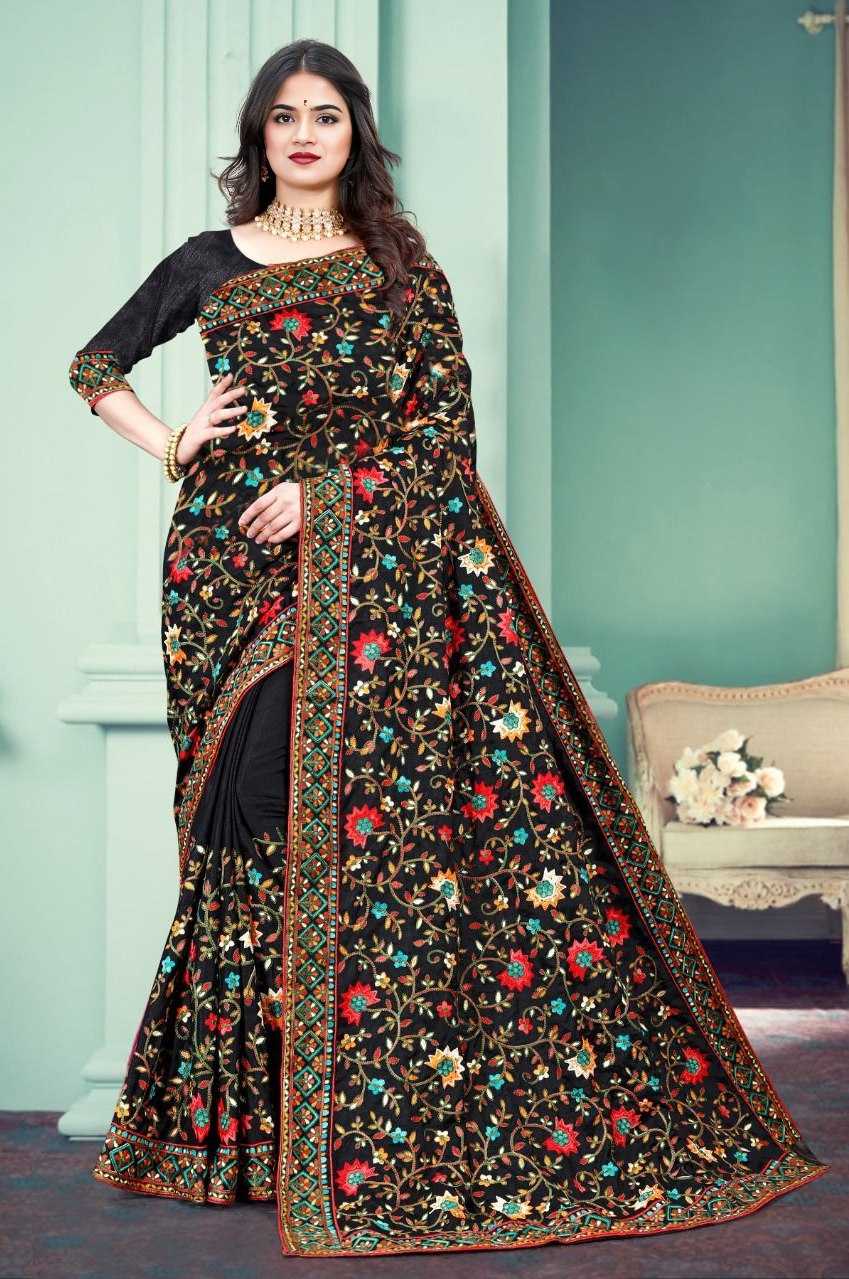 Ynf Chinon Silk RIN188 Shivani Silk Sarees Wholesale Designer Silk Sarees Fancy Silk Sarees Embroidered Silk Sarees Manufacturer