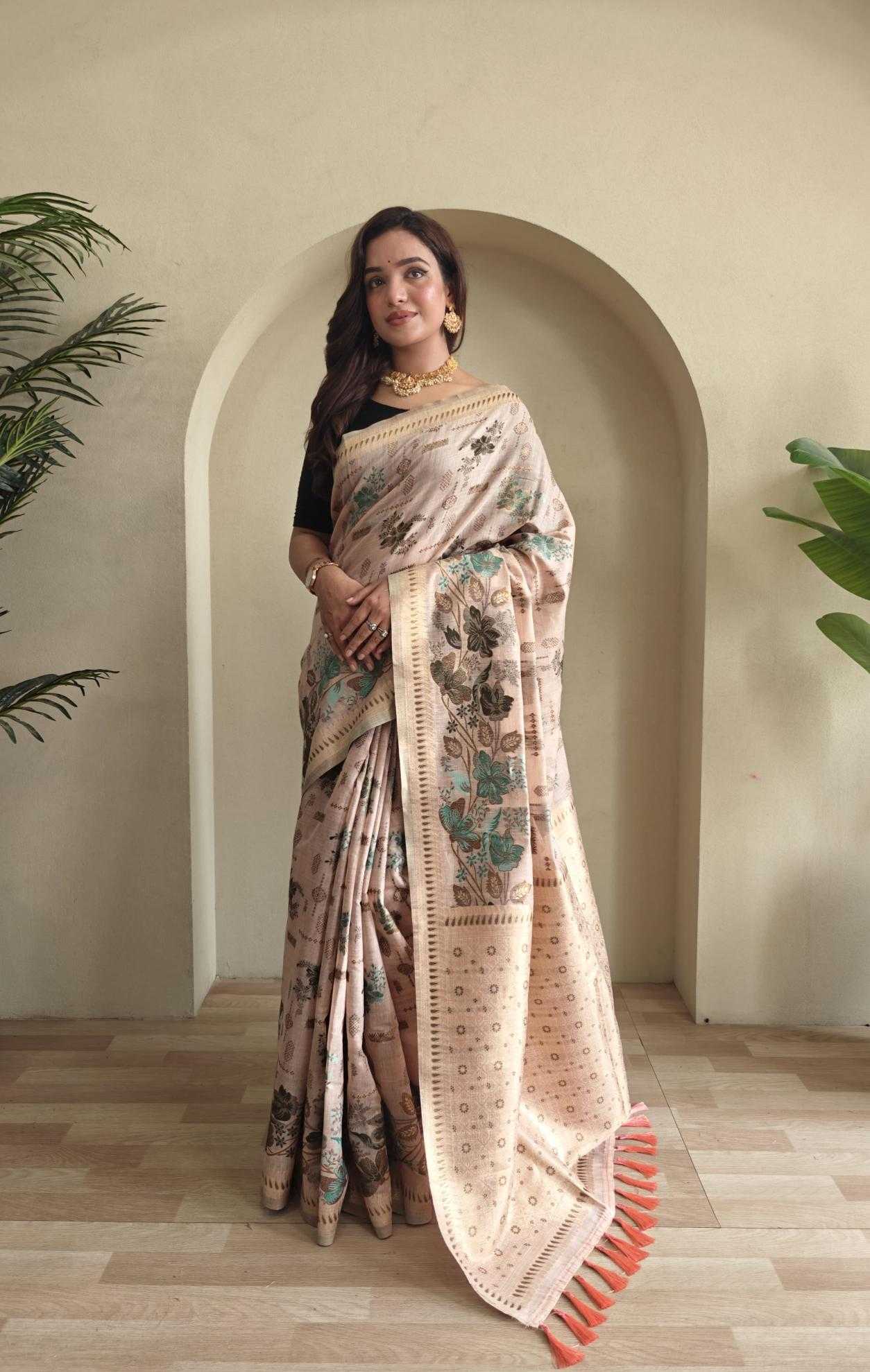 Ynf Cotton KESH249 Sarees Wholesale Designer Sarees Cotton Linen Sarees Traditional Sarees Manufacturer