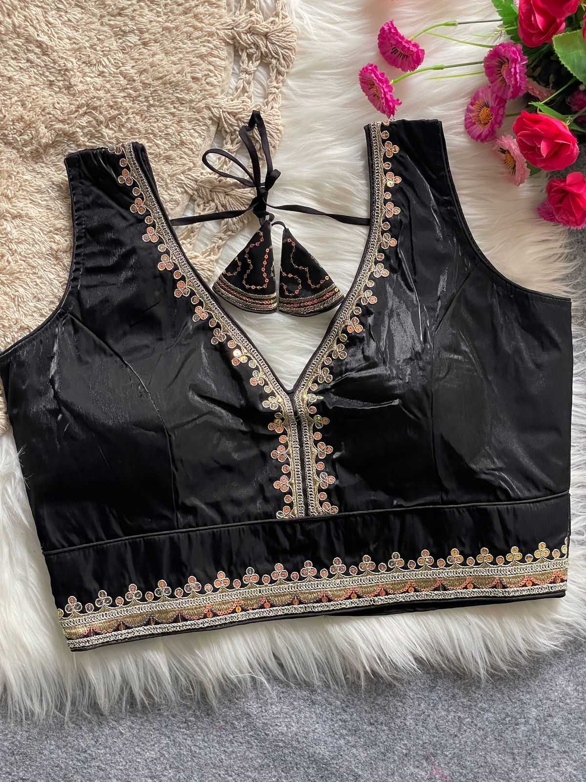 Ynf Cotton KESH426 SILA Readymade Blouses Wholesale Blouse Sequence Embroidery Blouse Designer Blouse Manufacturer