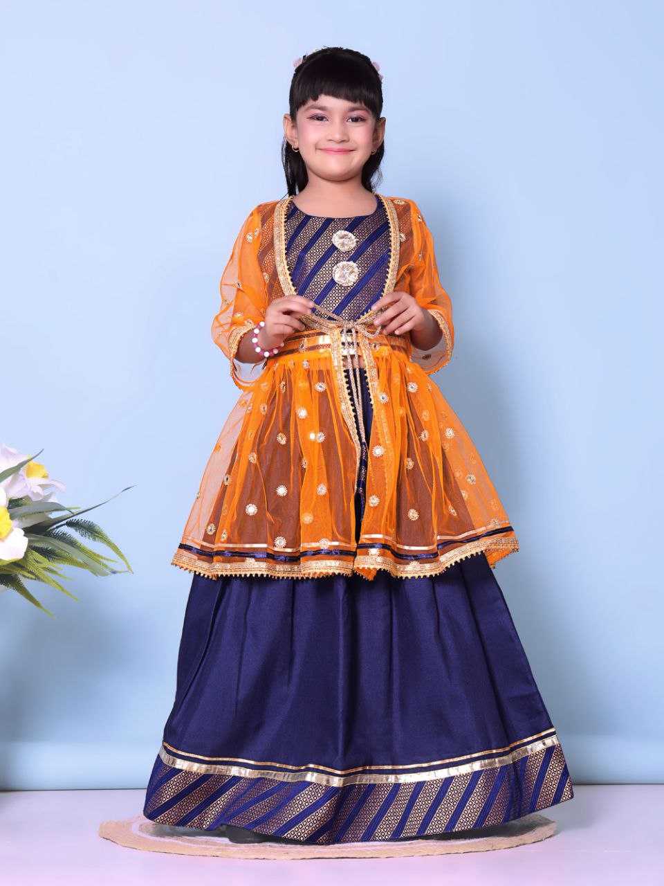 Ynf Cotton KESH461 115 Kids Wear Wholesale Kids Lehenga Embroidered Frock Kids Ghagra Choli Manufacturer