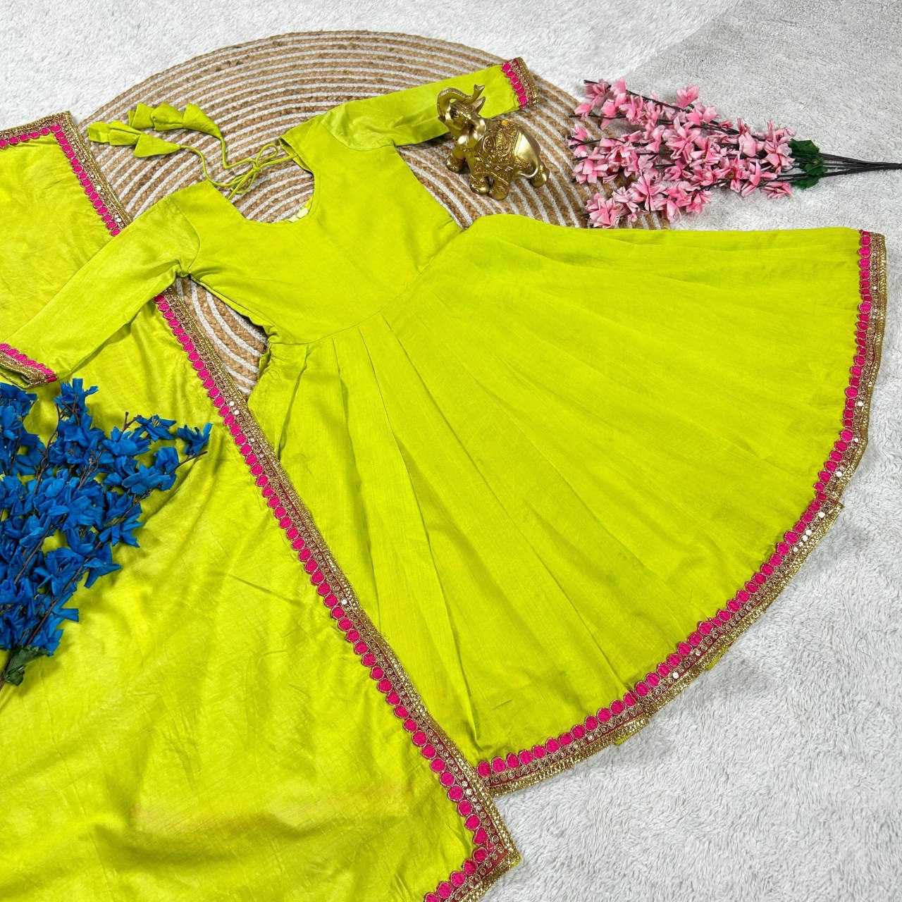 Ynf Cotton KESH505 SOSYO Kids Wear Wholesale Kids Gown Kids Ethnic Gowns Girls Ethnic Wear Manufacturer