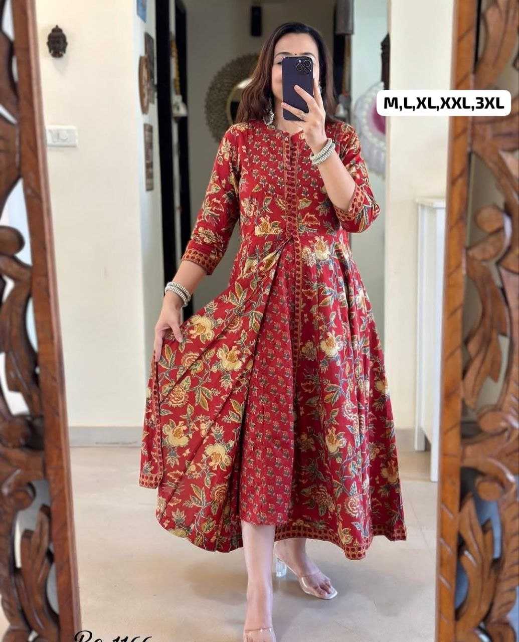 Ynf Cotton KESH536 Amazing Flair Kurti Wholesale Designer Kurtis Anarkali Kurtis Fancy Kurti Manufacturer