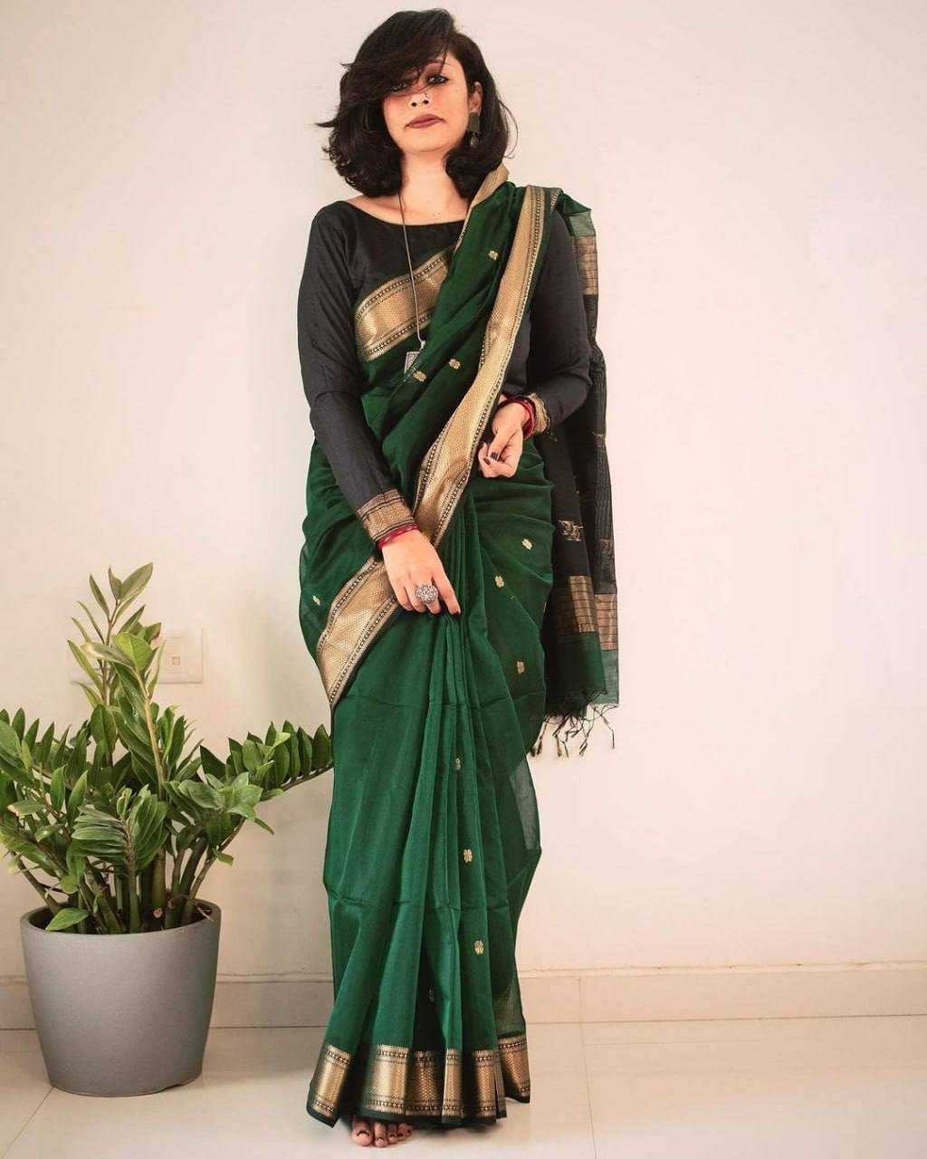 Ynf Cotton KESH551 246 Sarees Wholesale Cotton Linen Sarees Manufacturer