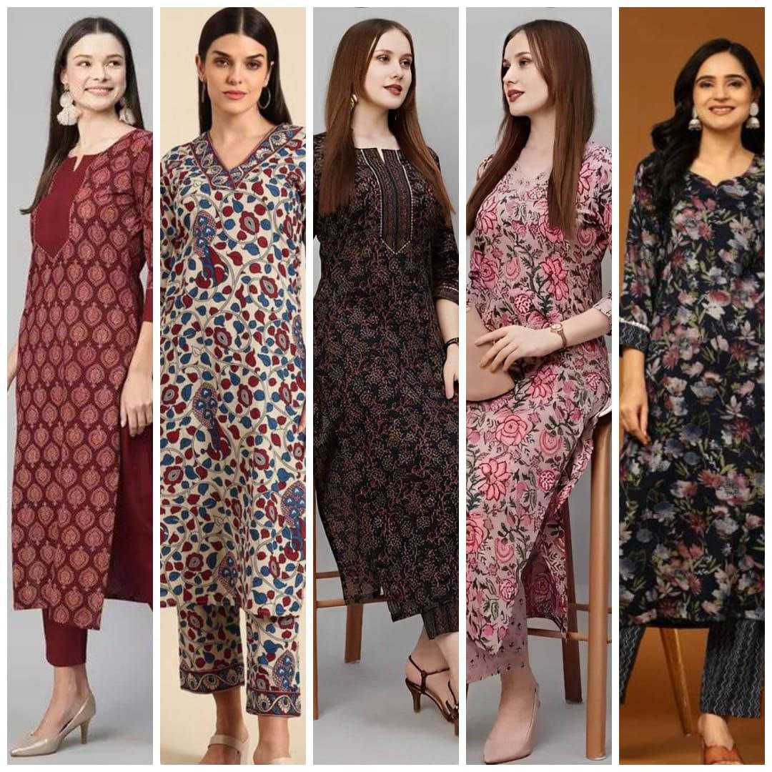 Ynf Cotton KESH552 blue star Kurti Wholesale Casual Kurtis Printed Kurtis Embroidered Kurtis Manufacturer