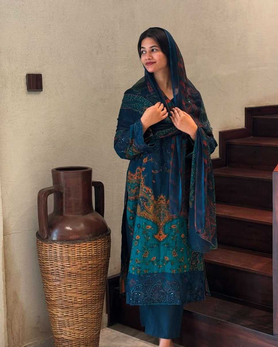Ynf Cotton RIN129 029 Suits & Dresses Wholesale Ladies Suits Printed Suits Embroidery Suits Palazzo Suit Manufacturer