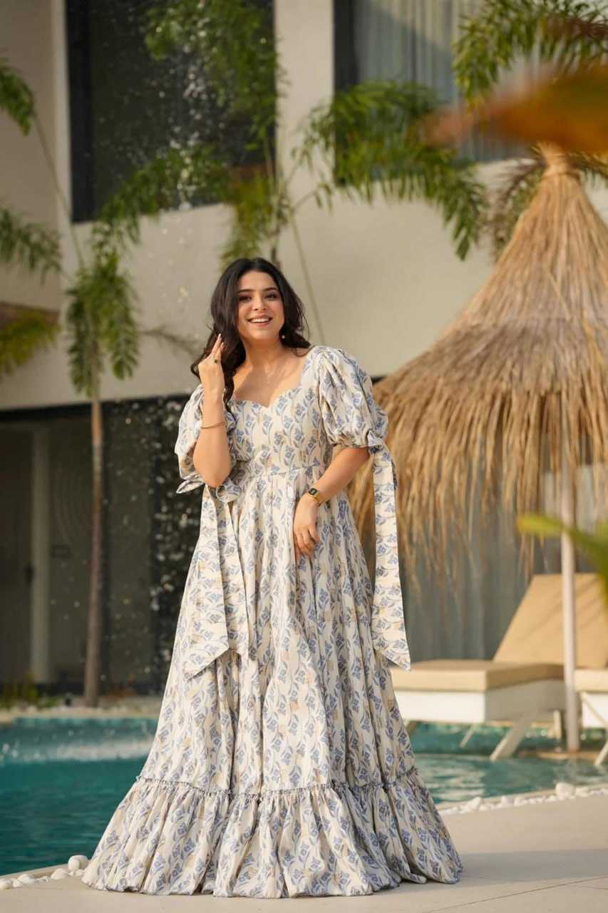 Ynf Cotton RIN131 901 Gowns Plus Size Collections Wholesale Fancy Gowns Anarkali Gown Long Gowns Manufacturer
