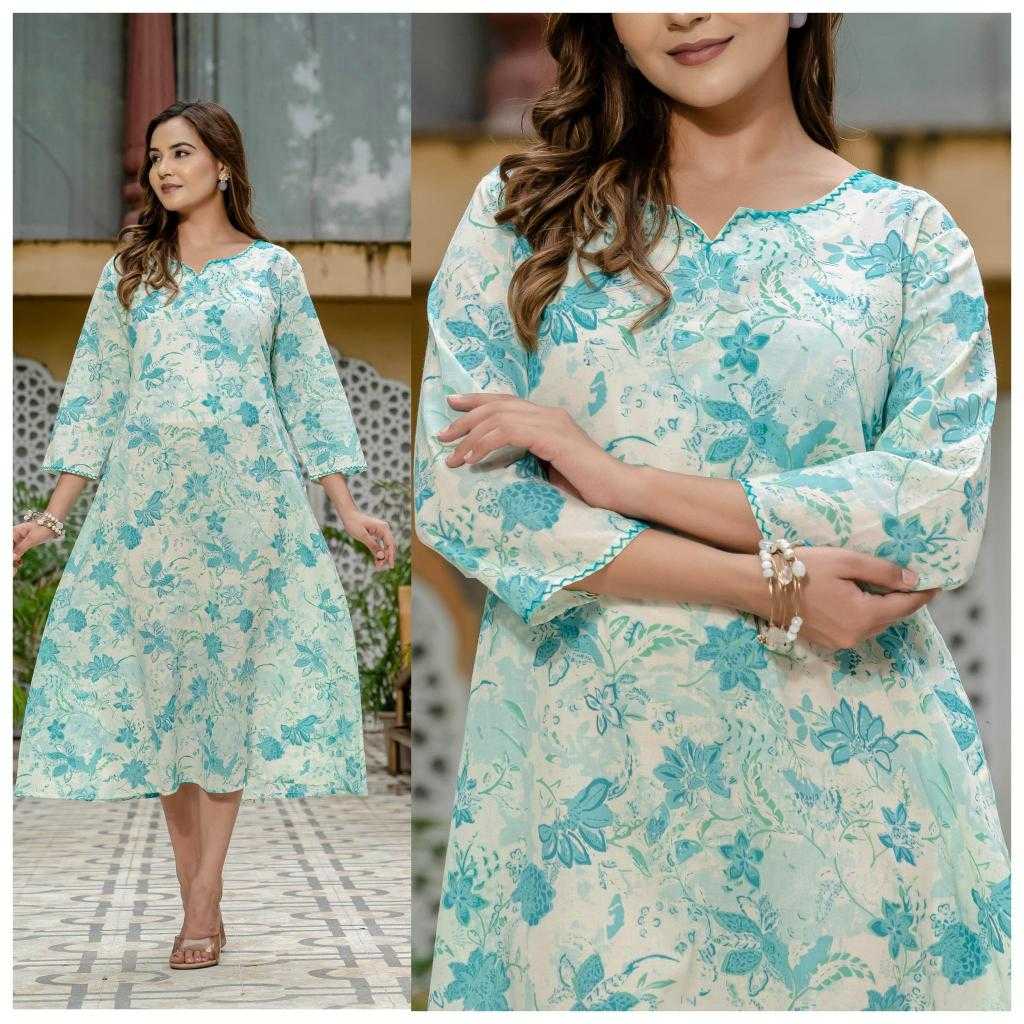 Ynf Cotton RIN190 A line Setwise Collections Wholesale Kurtis Catalogs Manufacturer