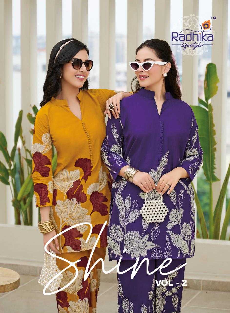 Ynf Cotton RIN190 RADHIKA-SHINE VOL 2 Setwise Collections Wholesale Kurtis Catalogs Manufacturer