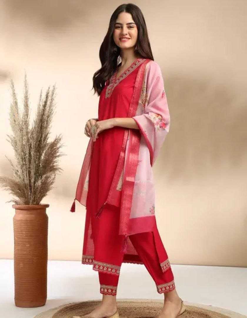 Ynf Cotton RIN193 FIRST Suits & Dresses Wholesale Ladies Suits Embroidery Suits Cotton Suits Manufacturer