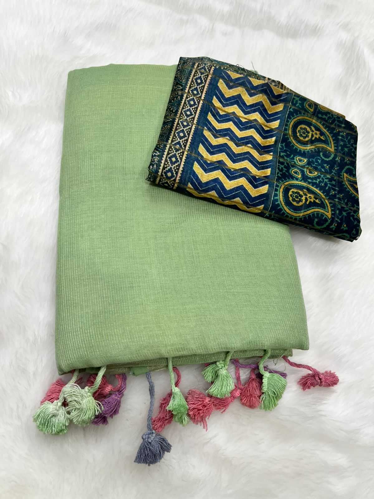 Ynf Cotton RIN203 COOL LINEN Sarees Wholesale Printed Sarees Cotton Linen Sarees Linen Sarees Manufacturer