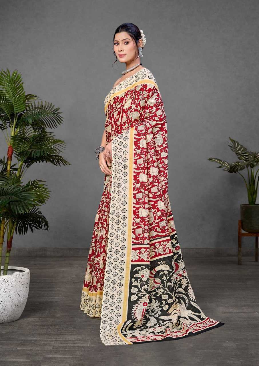 Ynf Cotton RIN229 90-4 Sarees Wholesale Printed Sarees Cotton Sarees Mulmul Cotton Sarees Manufacturer