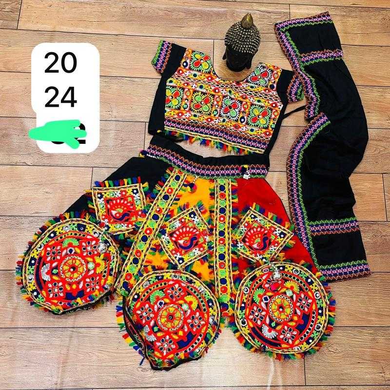 Ynf Cotton RIN235 CUTWORK JHUMKA Kids Wear Festive Collections Wholesale Kids Lehenga Kids Lehenga Choli Kids Navratri Outfits Manufacturer