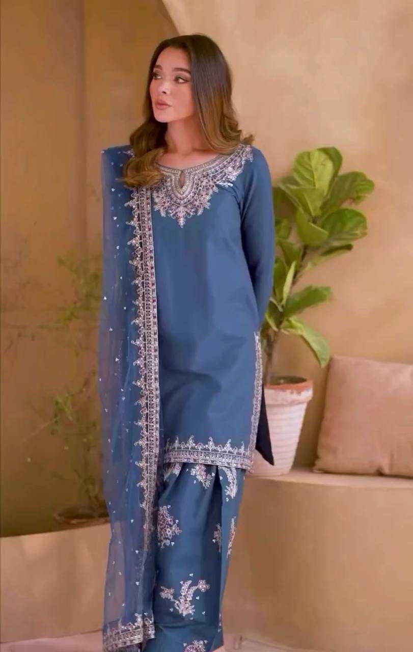 Ynf Crepe KESH141 1128 Suits & Dresses Wholesale Ladies Suits Embroidery Suits Palazzo Suit Punjabi Suit Manufacturer