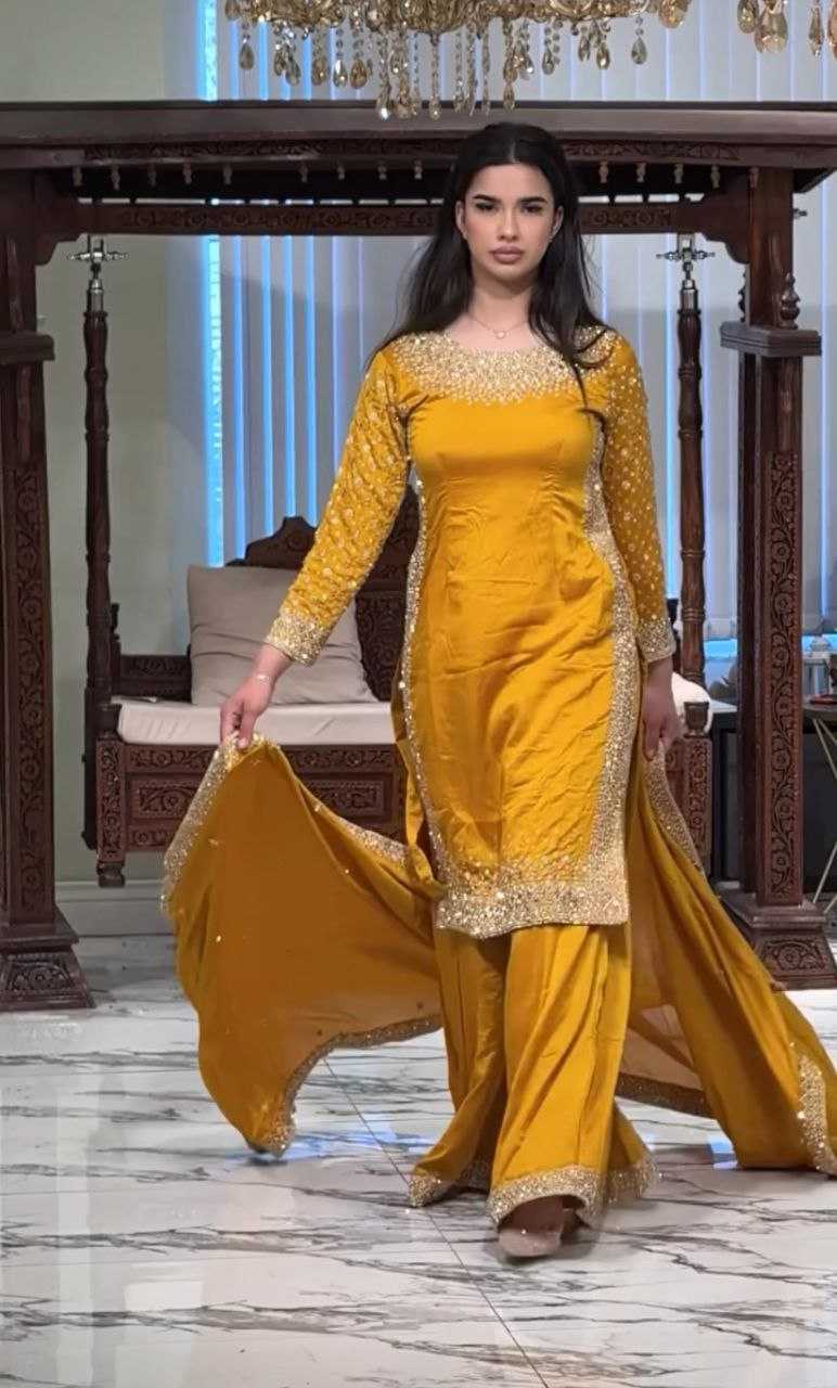 Ynf Crepe KESH158 5056 Suits & Dresses Wedding Collections Wholesale Ladies Suits Sharara Salwar Suits Haldi Outfits Manufacturer