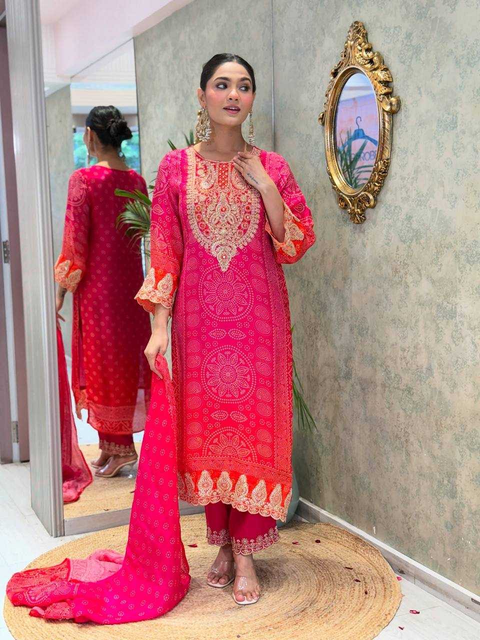 Ynf Crepe KESH499 5292 Suits & Dresses Wholesale Printed Suits Embroidery Suits Bandhani Suits Manufacturer