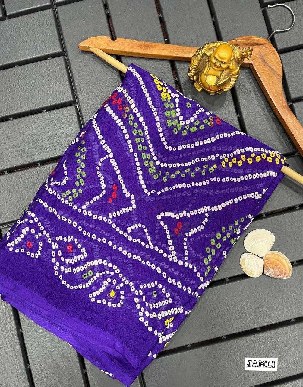 Ynf Crepe KESH524 MASTANI BANDHANI Sarees Wholesale Printed Sarees Bandhani Sarees Casual Sarees Manufacturer
