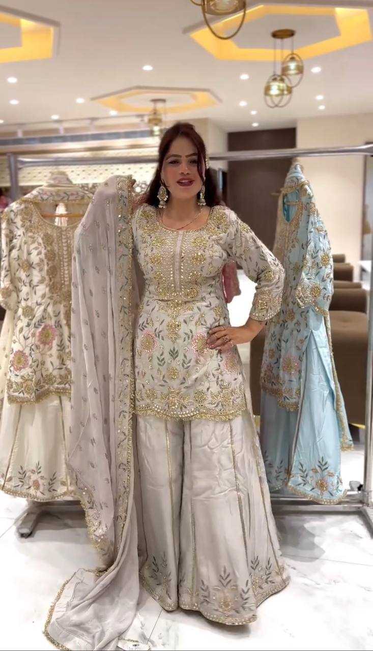 Ynf Crepe Silk KESH159 1354 Suits & Dresses Wholesale Ladies Suits Sharara Salwar Suits Embroidery Suits Party Wear Dresses Manufacturer