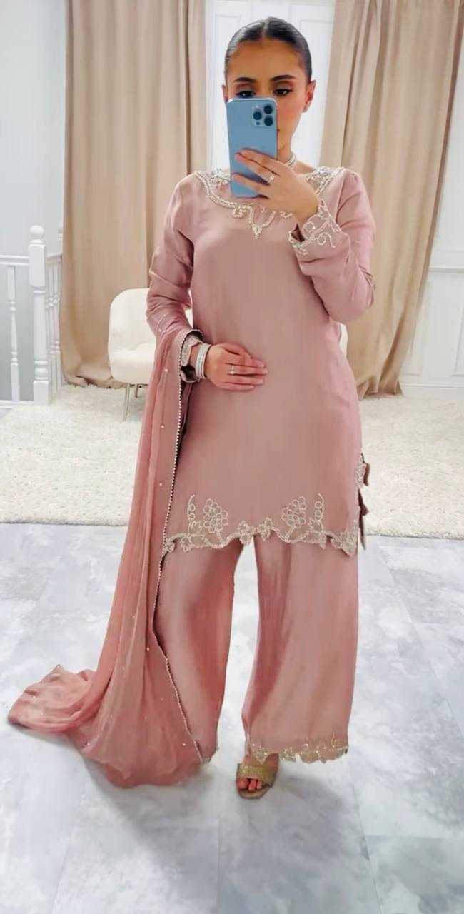 Ynf Crepe Silk KESH512 4002 Suits & Dresses Wholesale Sharara Salwar Suits Ladies Silk Suit Handwork Suits Manufacturer