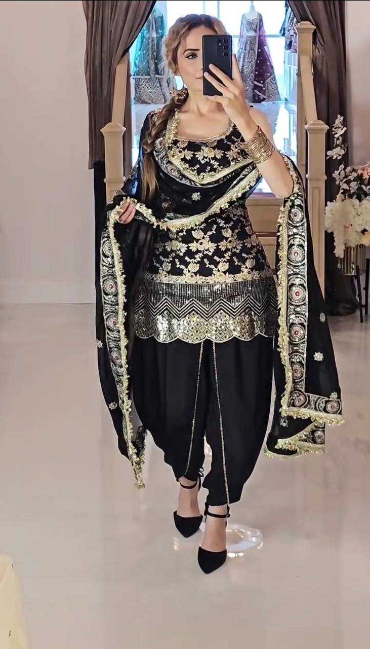 Ynf Crepe Silk KESH528 452 Suits & Dresses Wedding Collections Festive Collections Wholesale Embroidery Suits Dhoti Salwar Suit Wedding Outfits Manufacturer