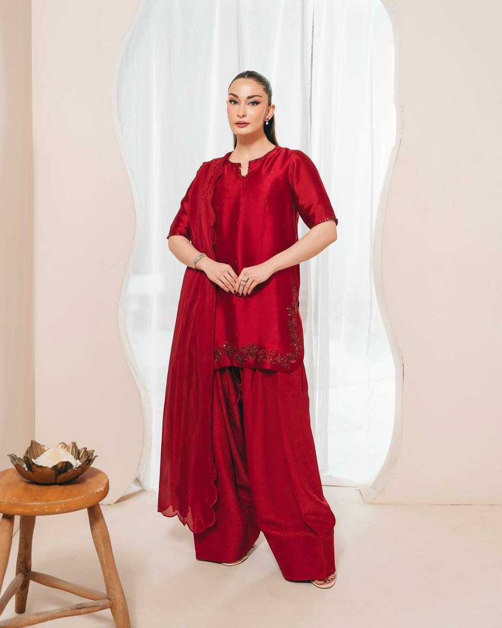 Ynf Crepe Silk KESH528 461 Suits & Dresses Wedding Collections Festive Collections Wholesale Ladies Silk Suit Party wear suits Handwork Suits Manufacturer