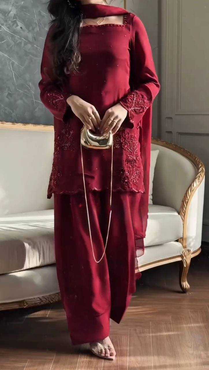 Ynf Crepe Silk RIN110 369 Suits & Dresses Wedding Collections Festive Collections Wholesale Embroidery Suits Ladies Salwar Suits Ladies Silk Suit Manufacturer