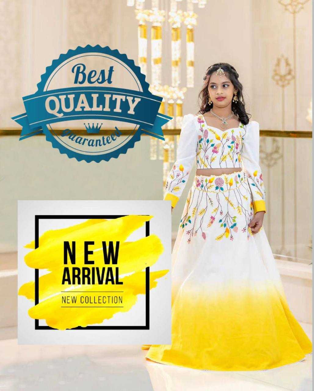 Ynf Crepe Silk RIN234 219 Kids Wear Wholesale Kids Lehenga Embroidered Frock Kids Ghagra Choli Manufacturer