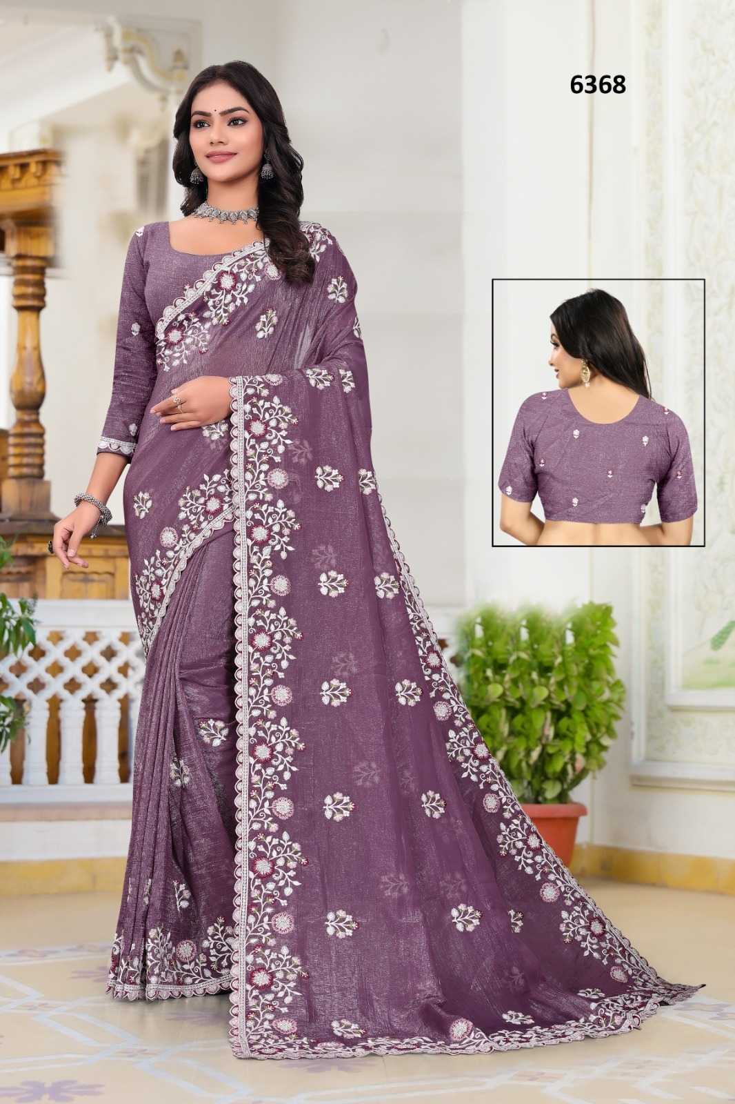 Ynf Crunchi KESH114 6368 Sarees Wholesale Designer Sarees Stone Work Saree Zari Border Sarees Manufacturer