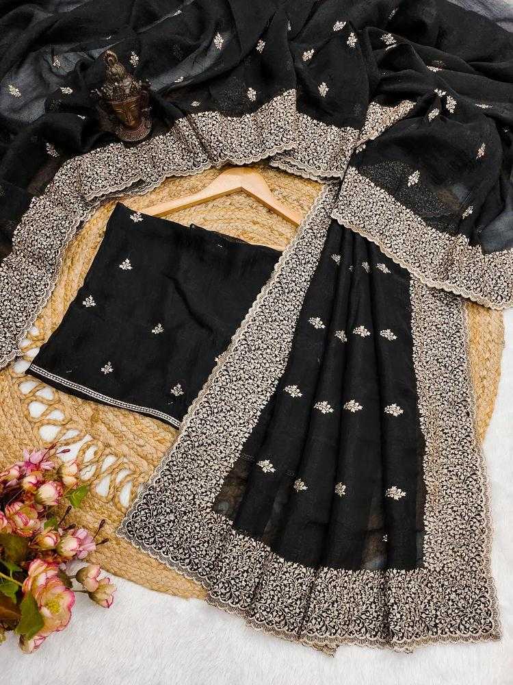 Ynf Crunchi RIN118 FAIR Sarees Wholesale Designer Sarees Embroidered Sarees Cutwork Saree Manufacturer