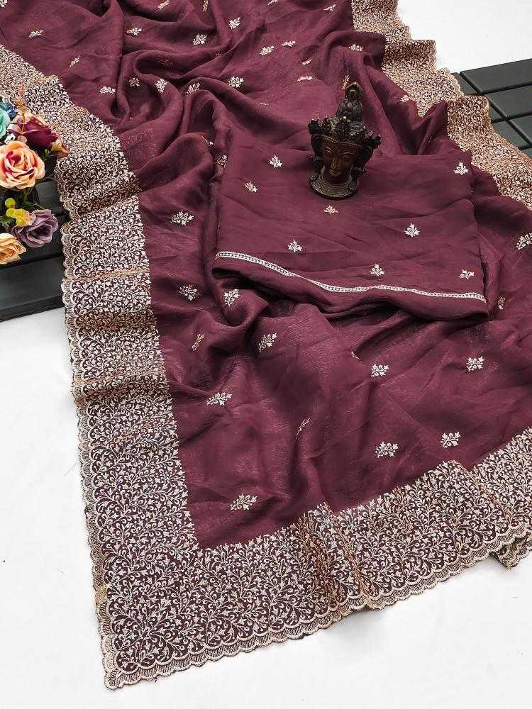Ynf Crunchi RIN118 HOLA Sarees Wholesale Designer Sarees Embroidered Sarees Cutwork Saree Manufacturer