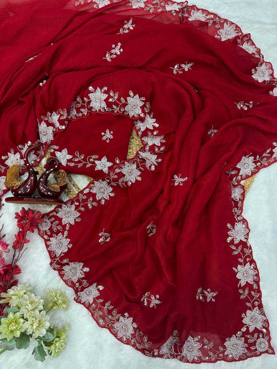 Ynf Crush Silk KESH151 5485 Sarees Wedding Collections Festive Collections Wholesale Party Wear Sarees Sequins Work Saree Sarees With Blouse Manufacturer