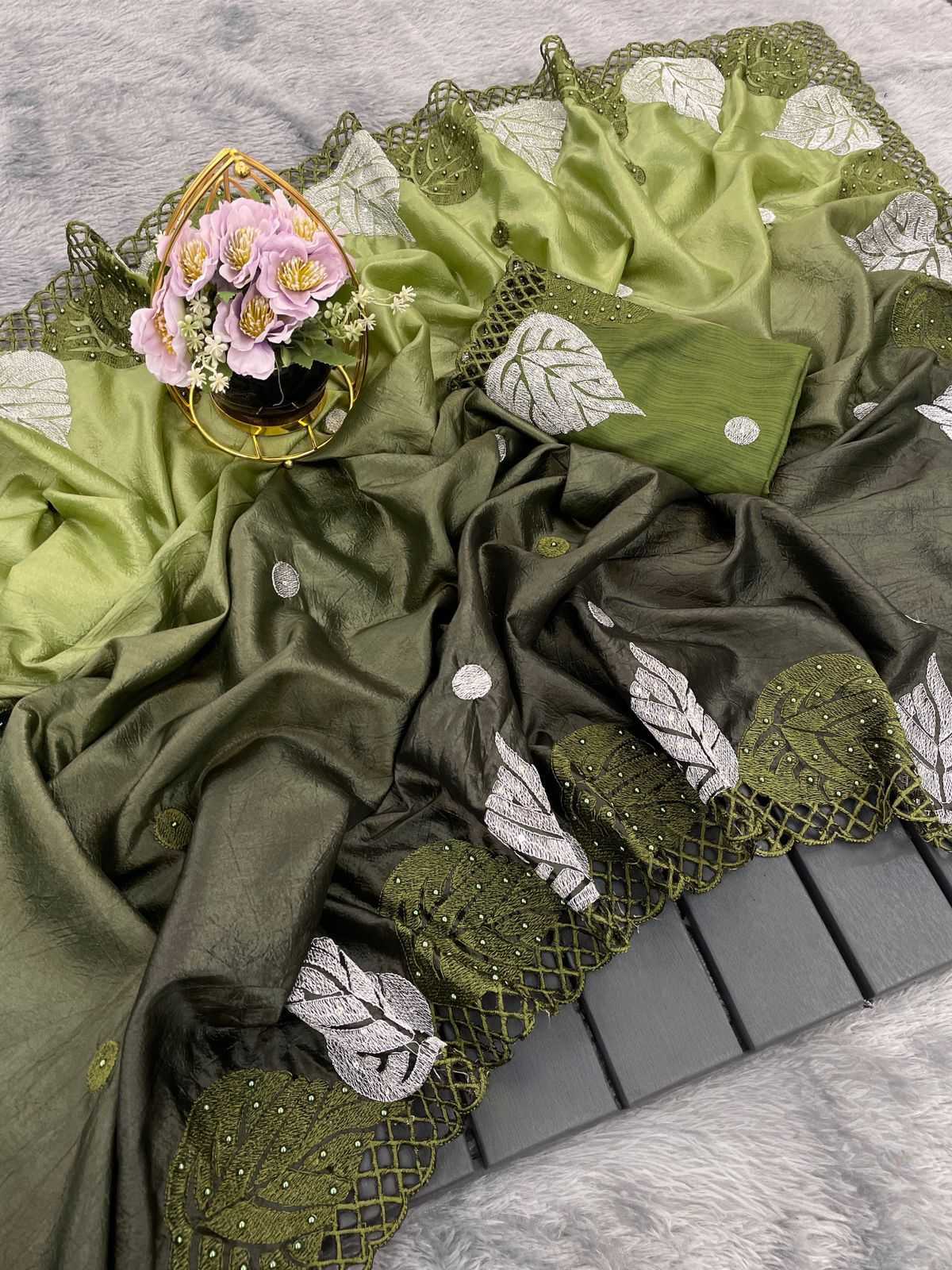 Ynf Crush Silk RIN164 flaunt Silk Sarees Wholesale Designer Silk Sarees Silk Sarees For Weddings Embroidered Silk Sarees Manufacturer