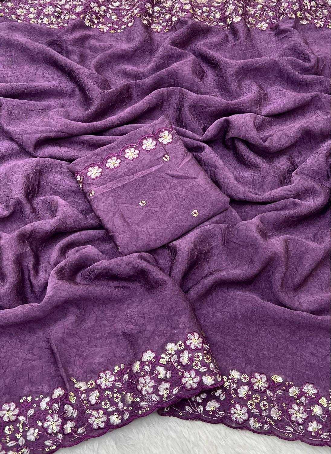 Ynf Crush Silk RIN198 AMONA Silk Sarees Wholesale Soft Silk Sarees Designer Silk Sarees Embroidered Silk Sarees Manufacturer