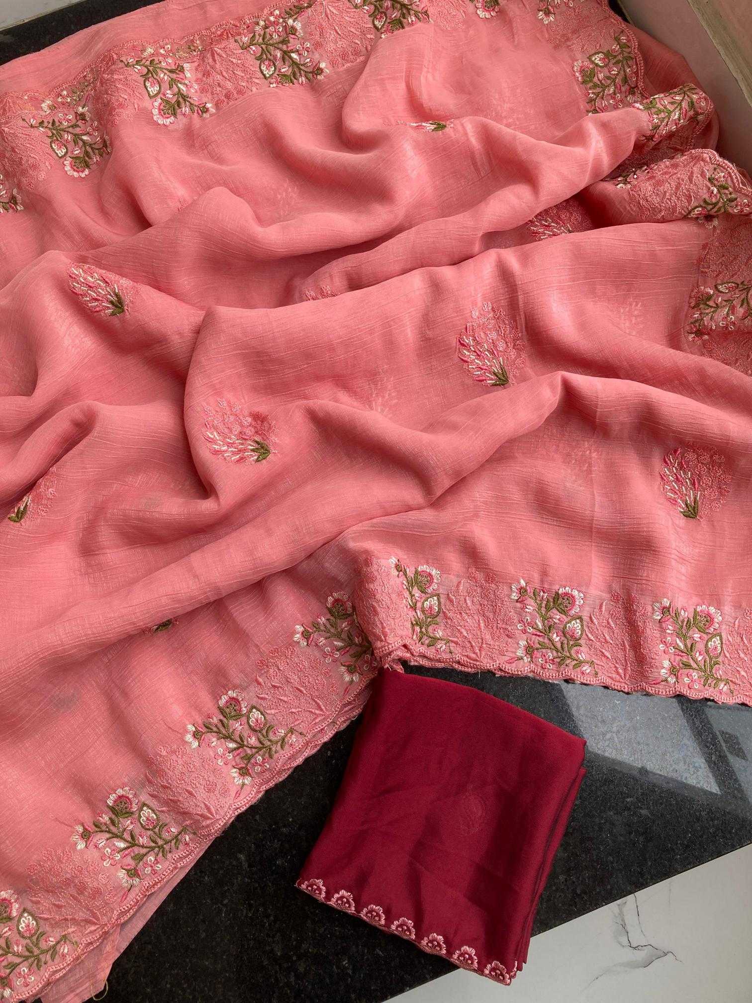 Ynf Crush Silk RIN198 LIZA Silk Sarees Wholesale Designer Silk Sarees Silk Sarees For Weddings Embroidered Silk Sarees Manufacturer