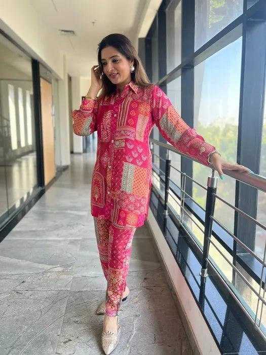 Ynf Delta lycra KESH540 MAA KHODAL Western Wears Wholesale Co-ord Set Manufacturer