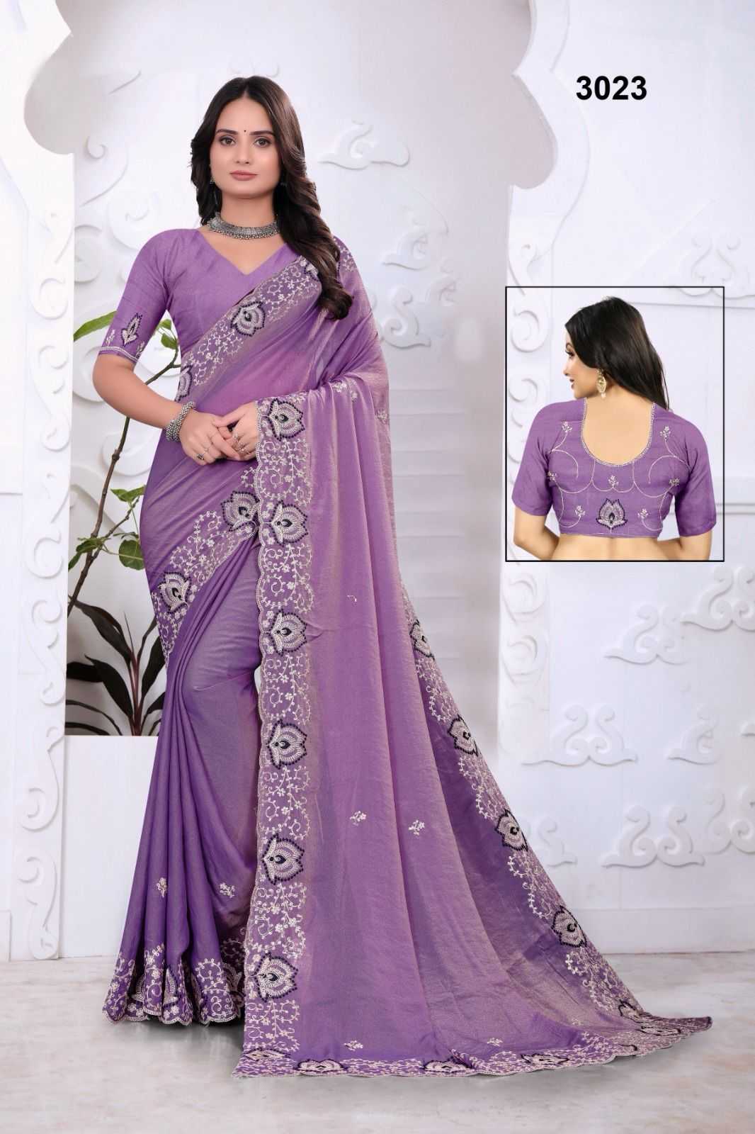 Ynf Dull Moss KESH114 3023 Sarees Wholesale Fancy Sarees Embroidered Sarees Zari Border Sarees Manufacturer